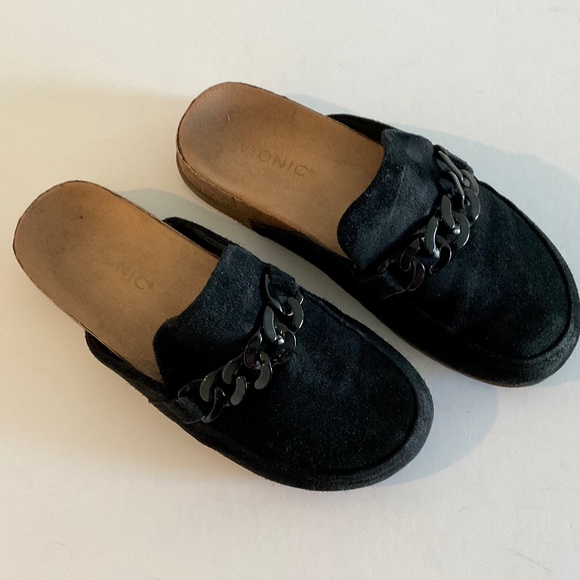 VIONIC Georgie Mule Black Suede Size 8 - Picture 3 of 9